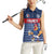 Custom France Football Women Sleeveless Polo Shirt Blue Gallic Rooster Mascot