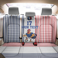 Custom France Football Back Car Seat Cover White Gallic Rooster Mascot