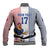 Custom France Football Baseball Jacket White Gallic Rooster Mascot