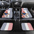 Custom France Football Car Mats White Gallic Rooster Mascot