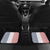 Custom France Football Car Mats White Gallic Rooster Mascot