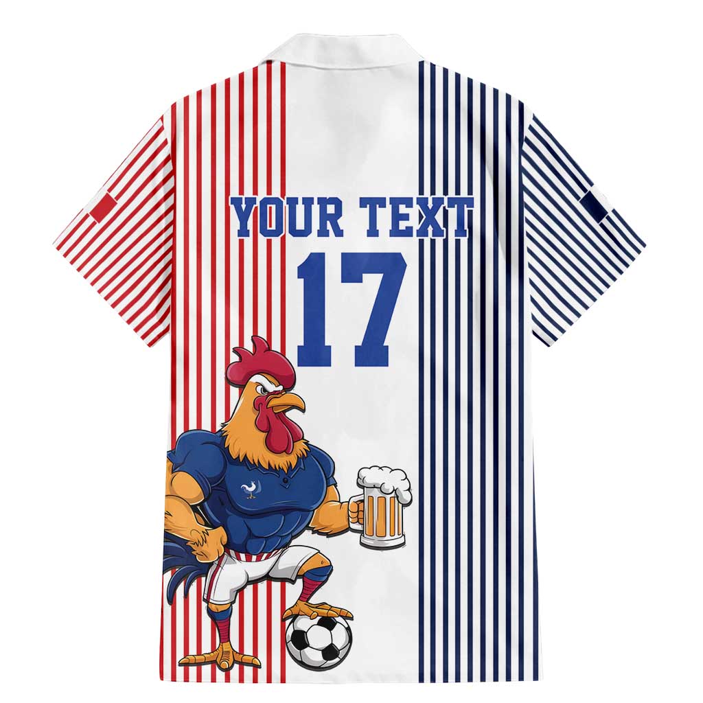 Custom France Football Family Matching Mermaid Dress and Hawaiian Shirt White Gallic Rooster Mascot