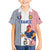 Custom France Football Family Matching Off The Shoulder Long Sleeve Dress and Hawaiian Shirt White Gallic Rooster Mascot