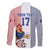 Custom France Football Family Matching Off Shoulder Maxi Dress and Hawaiian Shirt White Gallic Rooster Mascot