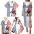 Custom France Football Family Matching Puletasi and Hawaiian Shirt White Gallic Rooster Mascot