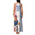 Custom France Football Family Matching Tank Maxi Dress and Hawaiian Shirt White Gallic Rooster Mascot