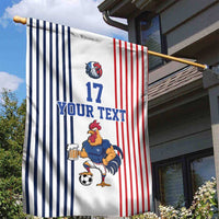 Custom France Football Garden Flag White Gallic Rooster Mascot