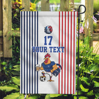 Custom France Football Garden Flag White Gallic Rooster Mascot