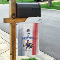 Custom France Football Garden Flag White Gallic Rooster Mascot