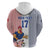 Custom France Football Hoodie White Gallic Rooster Mascot
