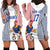 Custom France Football Hoodie Dress White Gallic Rooster Mascot