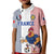 Custom France Football Kid Polo Shirt White Gallic Rooster Mascot