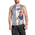 Custom France Football Men Tank Top White Gallic Rooster Mascot
