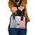 Custom France Football Shoulder Handbag White Gallic Rooster Mascot