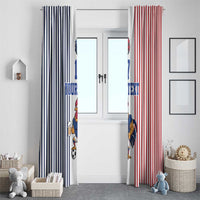 Custom France Football Window Curtain White Gallic Rooster Mascot