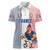 Custom France Football Women Polo Shirt White Gallic Rooster Mascot