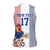 Custom France Football Women Sleeveless Polo Shirt White Gallic Rooster Mascot