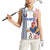 Custom France Football Women Sleeveless Polo Shirt White Gallic Rooster Mascot