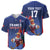 France Rugby Custom Baseball Jersey Come on Les Bleus Blue Style