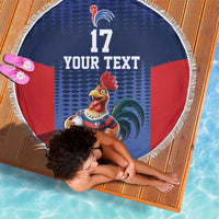 France Rugby Custom Beach Blanket Come on Les Bleus Blue Style