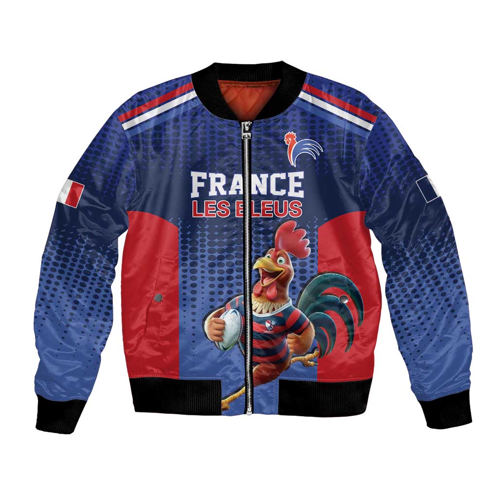 France Rugby Custom Bomber Jacket Come on Les Bleus Blue Style
