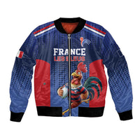 France Rugby Custom Bomber Jacket Come on Les Bleus Blue Style