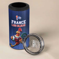 France Rugby Custom 4 in 1 Can Cooler Tumbler Come on Les Bleus Blue Style