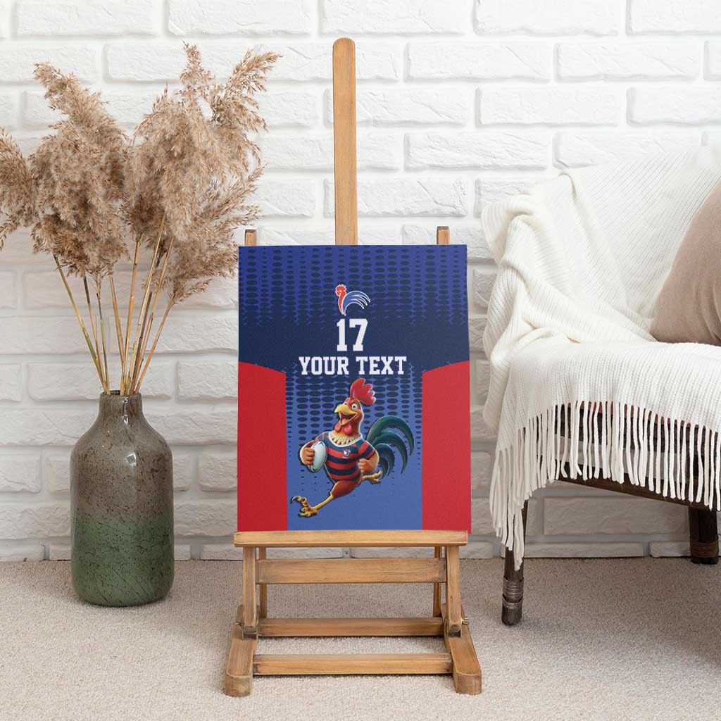 France Rugby Custom Canvas Wall Art Come on Les Bleus Blue Style