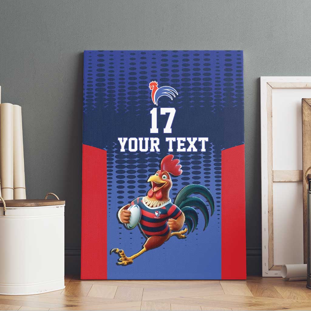 France Rugby Custom Canvas Wall Art Come on Les Bleus Blue Style