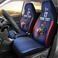 France Rugby Custom Car Seat Cover Come on Les Bleus Blue Style