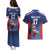 France Rugby Custom Couples Matching Puletasi and Hawaiian Shirt Come on Les Bleus Blue Style