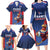 France Rugby Custom Family Matching Long Sleeve Bodycon Dress and Hawaiian Shirt Come on Les Bleus Blue Style