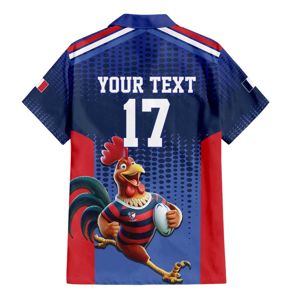 France Rugby Custom Family Matching Mermaid Dress and Hawaiian Shirt Come on Les Bleus Blue Style