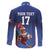 France Rugby Custom Family Matching Off The Shoulder Long Sleeve Dress and Hawaiian Shirt Come on Les Bleus Blue Style