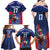 France Rugby Custom Family Matching Off Shoulder Maxi Dress and Hawaiian Shirt Come on Les Bleus Blue Style