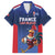 France Rugby Custom Family Matching Puletasi and Hawaiian Shirt Come on Les Bleus Blue Style