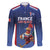 France Rugby Custom Family Matching Puletasi and Hawaiian Shirt Come on Les Bleus Blue Style