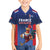 France Rugby Custom Family Matching Short Sleeve Bodycon Dress and Hawaiian Shirt Come on Les Bleus Blue Style