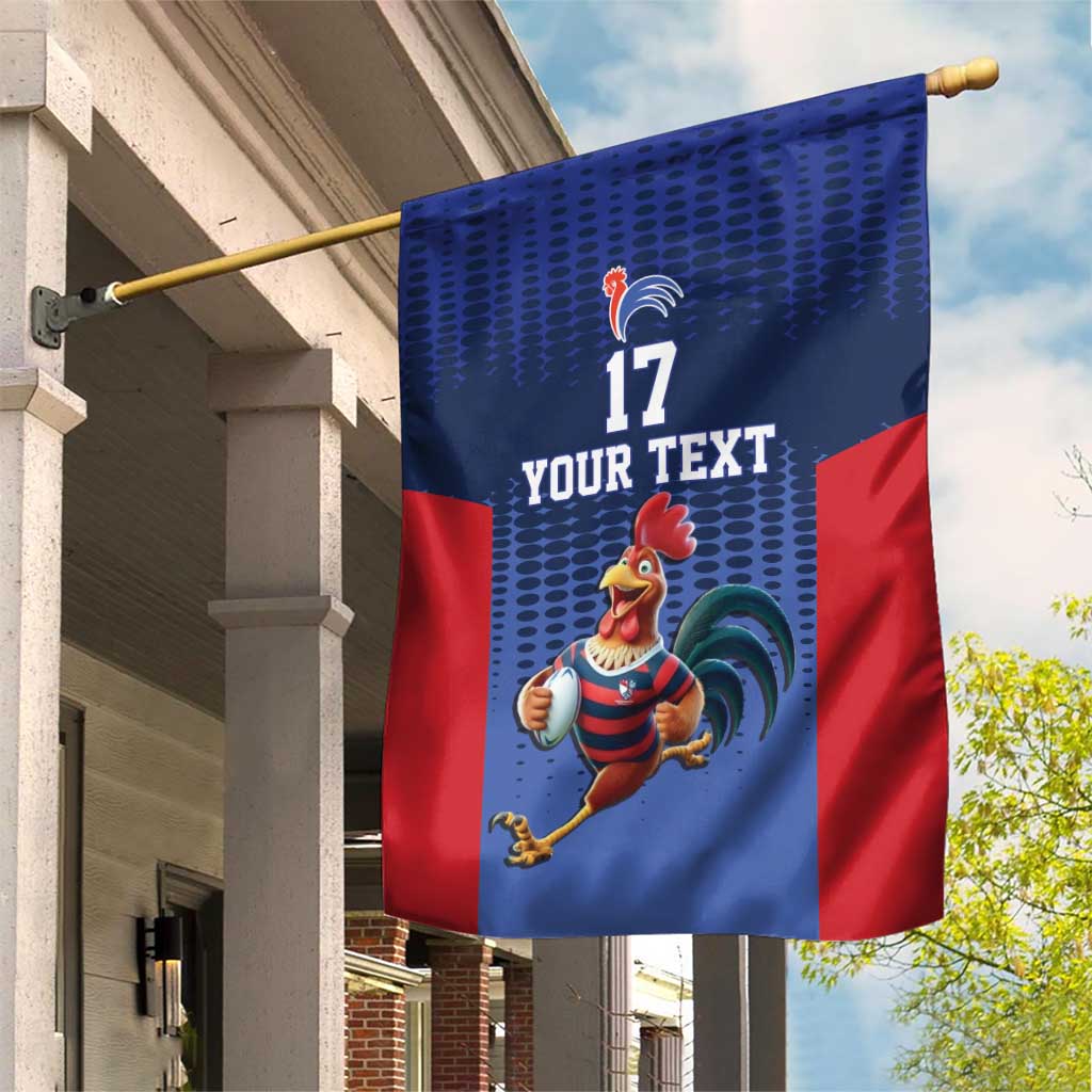 France Rugby Custom Garden Flag Come on Les Bleus Blue Style