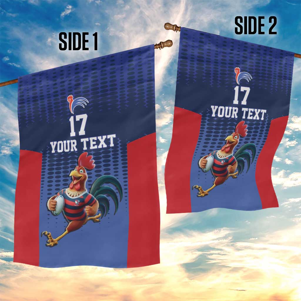 France Rugby Custom Garden Flag Come on Les Bleus Blue Style
