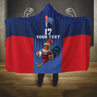France Rugby Custom Hooded Blanket Come on Les Bleus Blue Style
