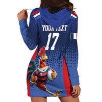 France Rugby Custom Hoodie Dress Come on Les Bleus Blue Style