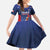 France Rugby Custom Kid Short Sleeve Dress Come on Les Bleus Blue Style