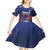 France Rugby Custom Kid Short Sleeve Dress Come on Les Bleus Blue Style