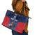 France Rugby Custom Leather Tote Bag Come on Les Bleus Blue Style