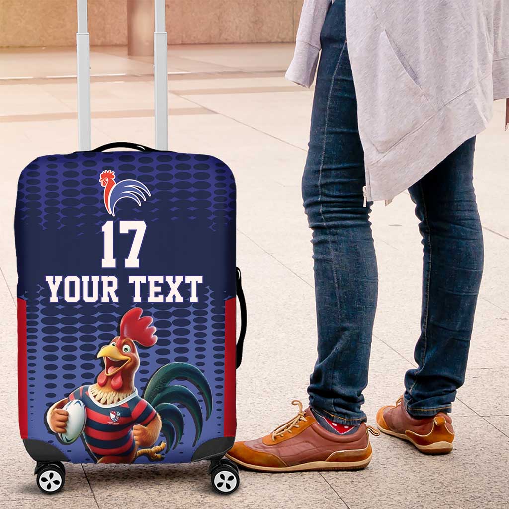 France Rugby Custom Luggage Cover Come on Les Bleus Blue Style