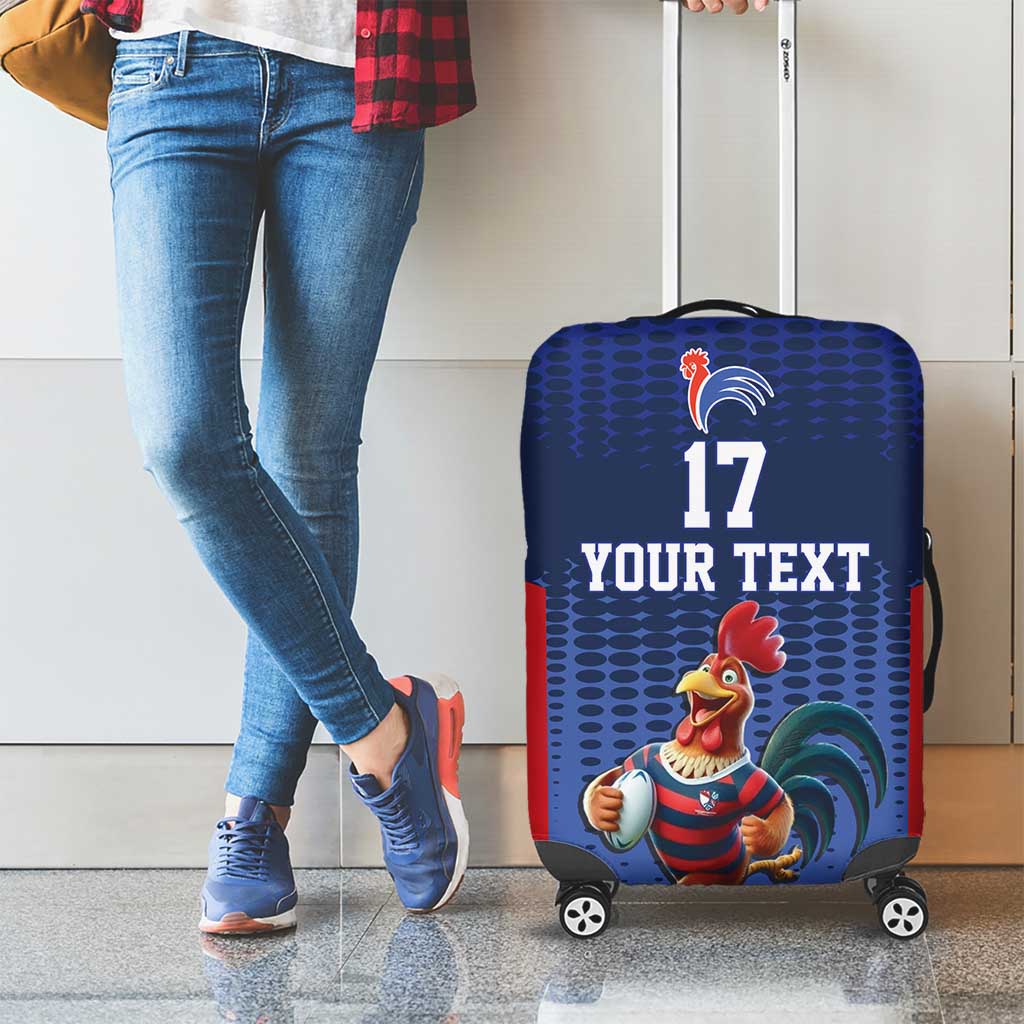 France Rugby Custom Luggage Cover Come on Les Bleus Blue Style