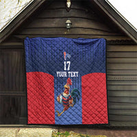 France Rugby Custom Quilt Come on Les Bleus Blue Style
