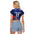 France Rugby Custom Raglan Cropped T Shirt Come on Les Bleus Blue Style