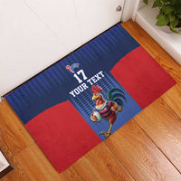France Rugby Custom Rubber Doormat Come on Les Bleus Blue Style